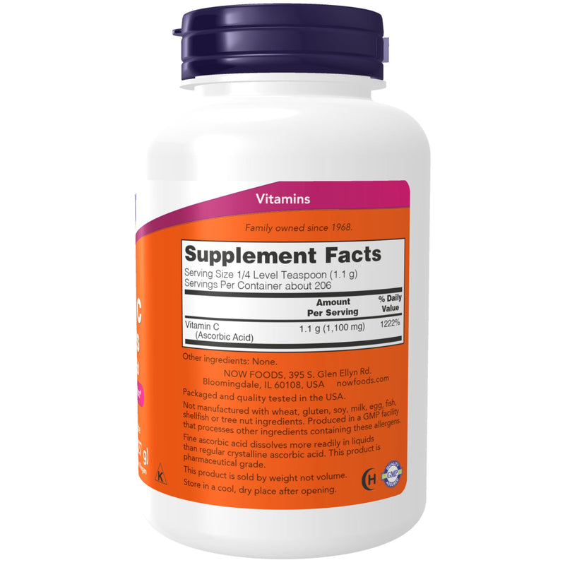 NOW Foods Supplements, Vitamin C Crystals (Ascorbic Acid) Powder , Antioxidant Protection*, 8-Ounce 8 Ounce (Pack of 1)