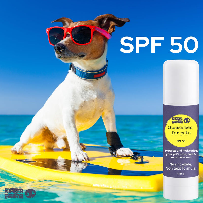 Pet Sunscreen Stick SPF 50, Zinc Oxide Free, Non-Toxic, for Dogs and Cats, 2 x 5ml, Nose, Ears and Sensitive Skin