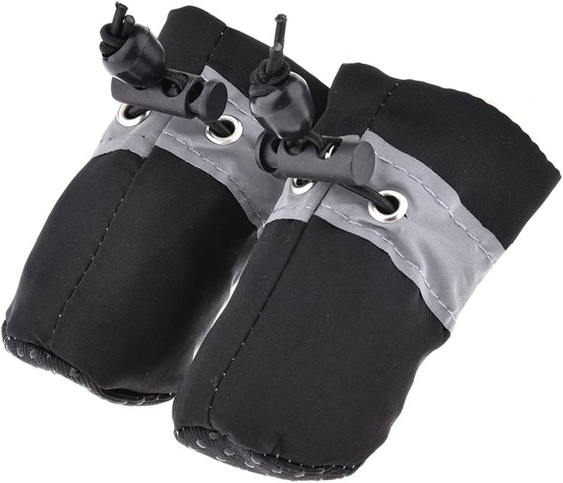 Soft Small Dog Shoes, Puppy Lightweight Shoes for Summer & Winter, Non Skid Kitten Booties for Walking Black Size 4 Label 4: Recommend Weight: 7.7-11 lbs (3.5-5kg) - BeesActive Australia