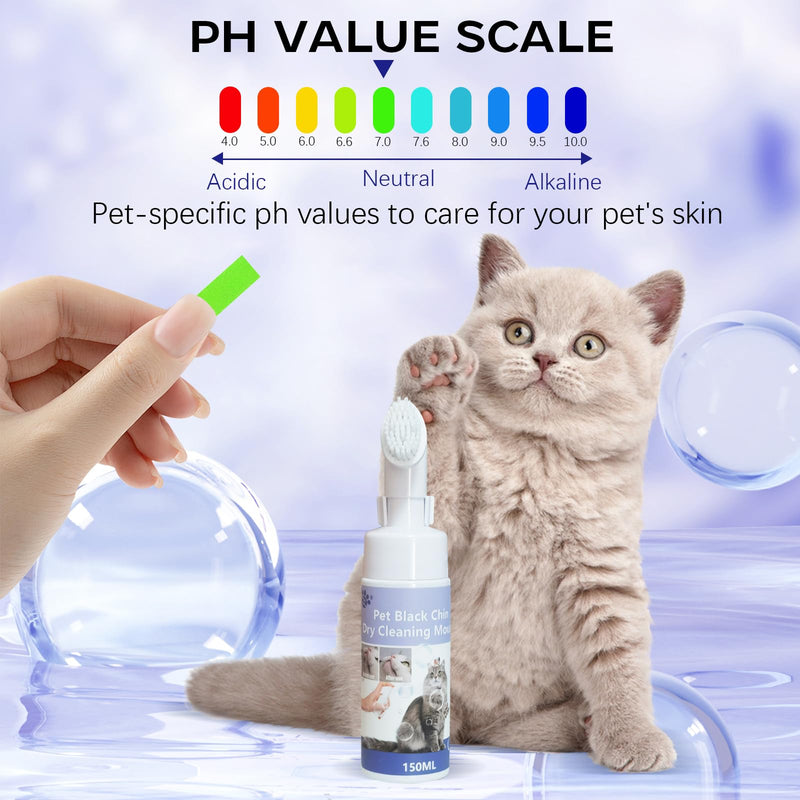 150ml/5oz Pet Chin Waterless Foam, Pet Chin Bright Whitening Shampoo for Remove Excess Oil and Dandruff, Avoid Skin Problems, Paraben Free, No Rinse Foam Mousse for Pet Chin Deep Cleansing - BeesActive Australia