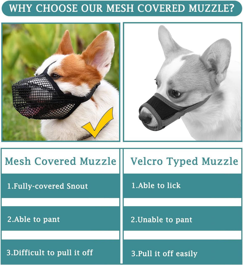 Muzzle for large dogs, breathable pet mask dog training, muzzle for medium dogs with Velcro fastener, muzzle for small medium large dogs (XL) XL - BeesActive Australia