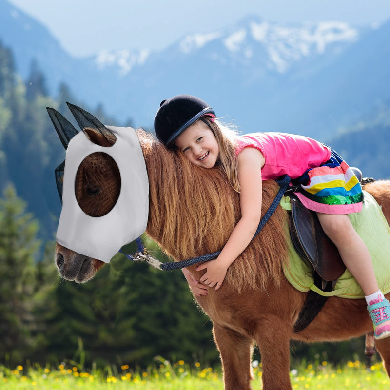 8 Pcs Horse Fly Masks for Horses Comfort Horse Fly Mask with Ears Soft Elasticity Fly Mask Sun Protection for Horses(Medium) Medium - BeesActive Australia