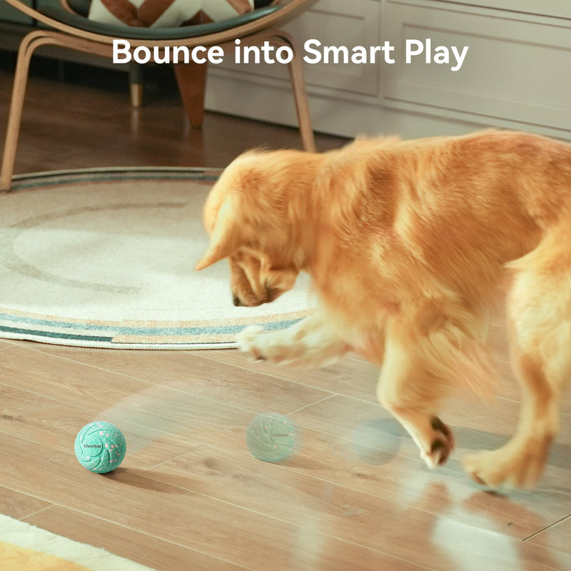 Cheerble [2025 Upgrade Smart Interactive Dog Toys,Wicked Ball AIR,3 Interactive Modes,Self Moving Bouncing Rotating Ball,E-TPU Material,IPX7 Waterproof,Active Rolling Ball for Medium and Large Dogs Aqua - BeesActive Australia