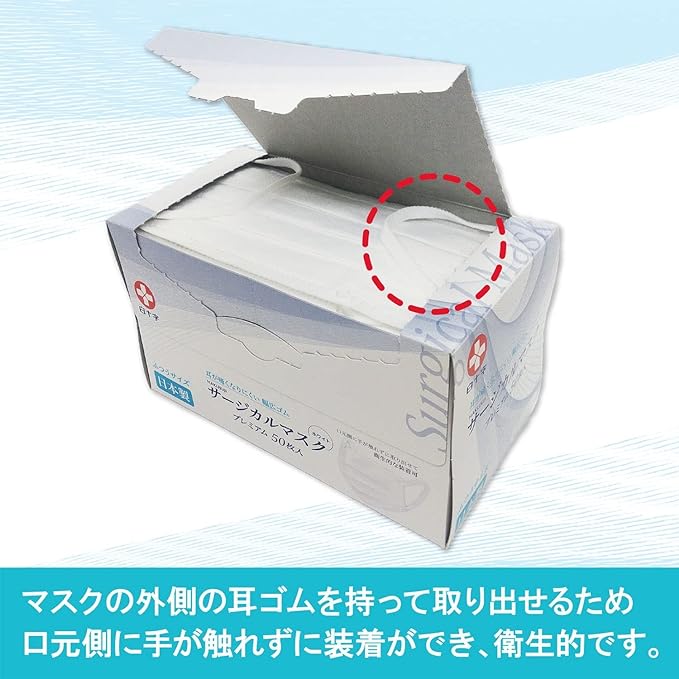 Hakujuji Made in Japan Surgical Mask Premium Normal 50 Pieces JIS Standard Medical Mask Class II - BeesActive Australia