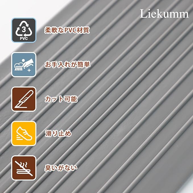 LIEKUMM Height 0.8 inches (2 cm) x Width 35.8 inches (90.5 cm) Step Ramp Threshold Ramp for Cleaning Robots Indoor and Outdoor Use Step Elimination PVC Material Load Capacity 1766.3 lbs (800 kg) -  Australia