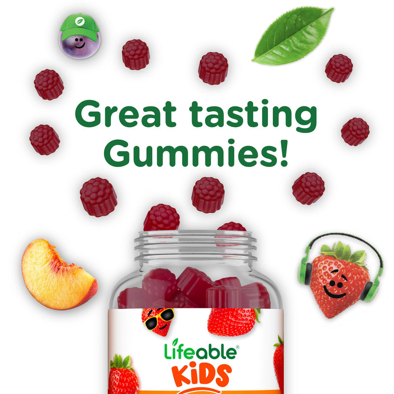 Lifeable Vitamin B6 Gummies for Kids | Great Tasting B6 Vitamins 50mg | Vegan Non-GMO Gluten Free | for Nerve Function Support | 60 Gummies (Pack of 2) 60 Count (Pack of 2)
