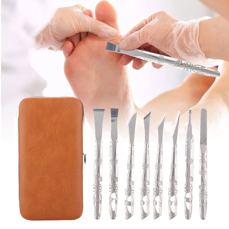 Watris Veiyi 8PCS Foot Shaver Pedicure Tool, Pedicure Knives Set, Stainless Steel Dead Skin Removal Kit, Foot File Callus Nail for Women Men Care Feet - BeesActive Australia