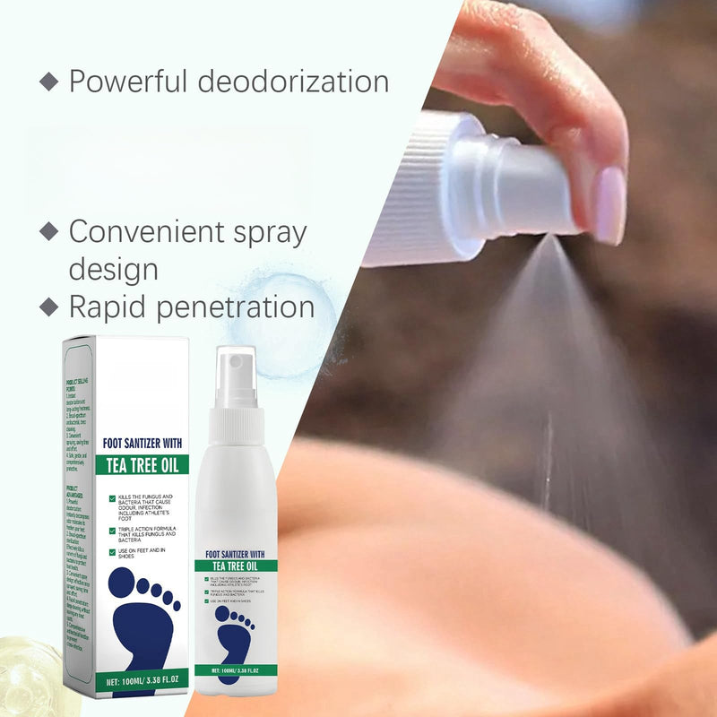 Foot Sanitizer Spray with Tea Tree Oil, Tea Tree Oil Feet Spray, Clear Foot Sanitizer Spray (2PCS) 2pcs - BeesActive Australia