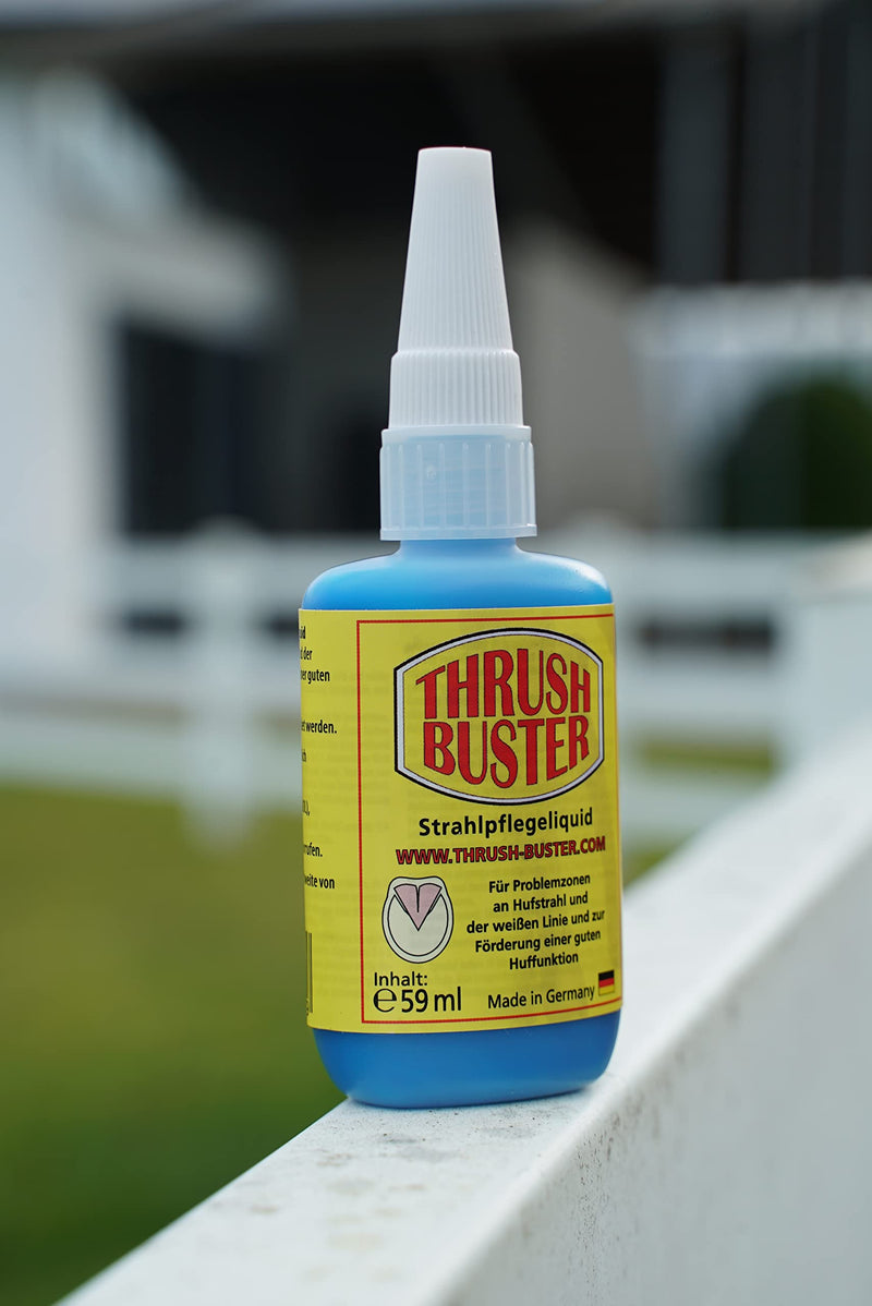 Gustav Optenplatz Thrush Buster Liquid Special, hoof care for horses, intensive frog care for thrush on the hoof horn with horn-strengthening effect, easy to apply, without biocide, anti-doping (59ml) - BeesActive Australia