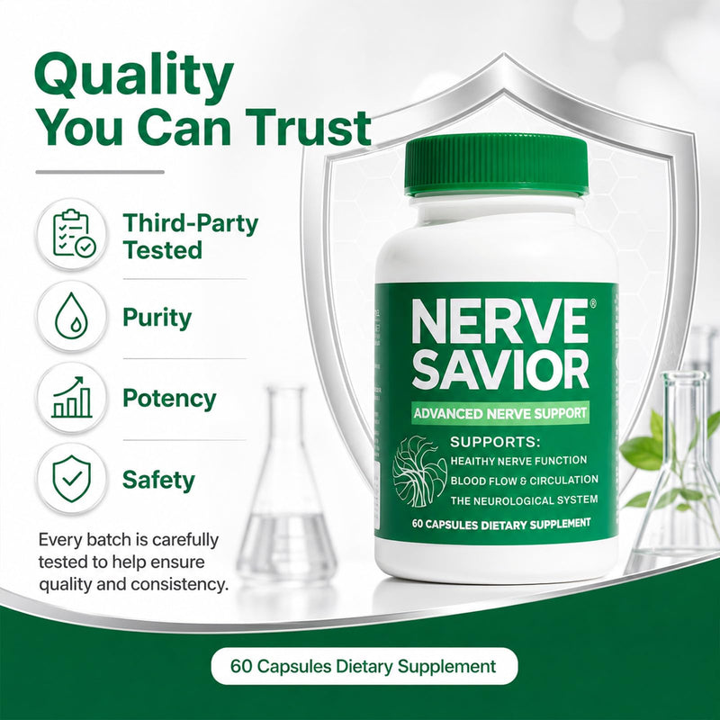 Advanced Nerve Support with B Vitamins & Herbal Extracts - 60 Capsules