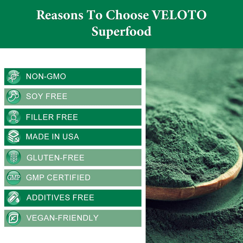 USDA Organic Spirulina Powder, 8 oz - Rich in Vegan Protein, Vitamins & Minerals | Natural Green Superfood, Source of Chlorophyll | Non-Irradiated, Non-GMO, Gluten Free 8 Ounce (Pack of 1)