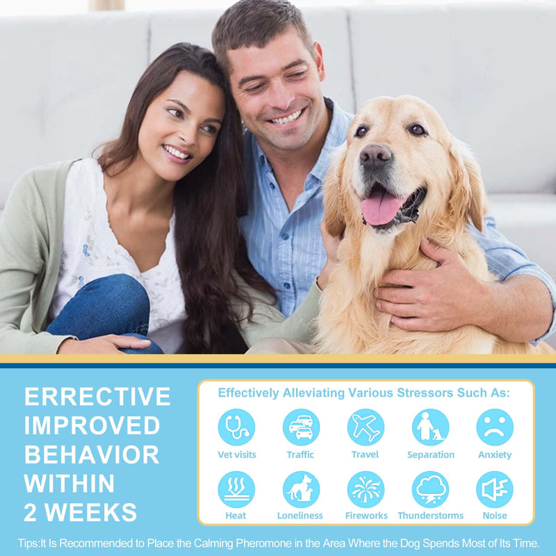 Dog Calming Plug In Refill, 6 Packs Therapet Diffuser Refill for Dog Anxiety Relief, Calming Dog Pheromones Diffuser Refills to Help Reduce Anxiety And Stress,Adapt for Dogs（180 Days） Initial Fragrance