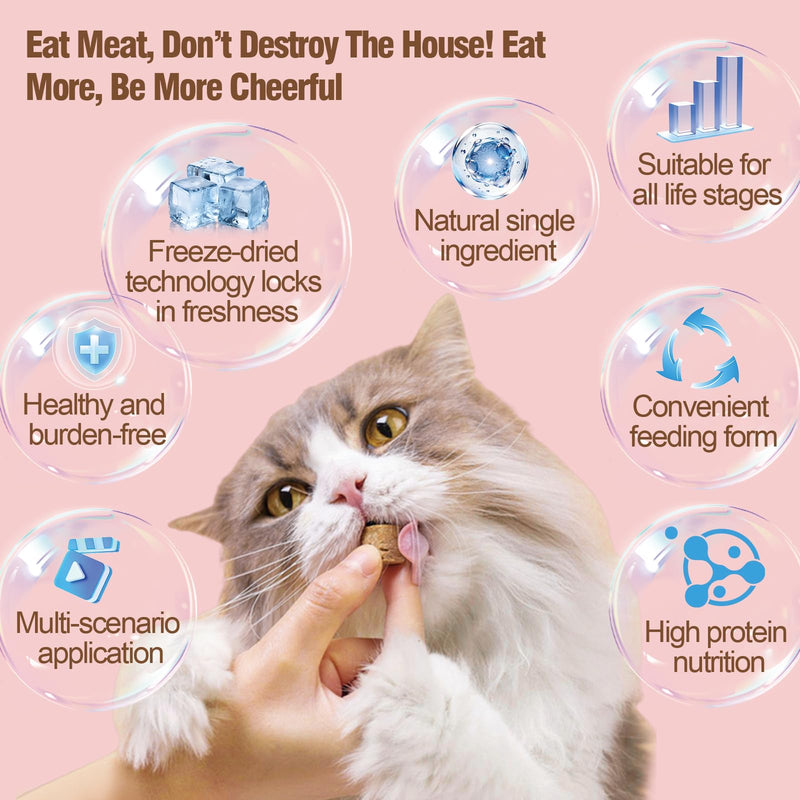 Freeze Dried Chicke Cat Trests Natural Cats Dental Chew Sticks for Teeth Cleaning, High Protein Grain Free Cat Training Food Healthy Snacks for Kittens (1) 3.53 Ounce (Pack of 1)
