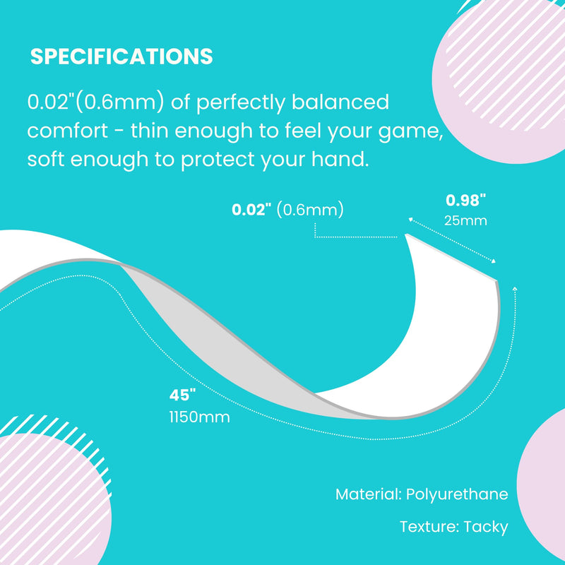 Tennis Tape & Dampener Set - 2 Tacky 45” Long x 0.98” Wide Racket Handle Overgrips & 1 Matching Ping Dampener Turquoise - BeesActive Australia
