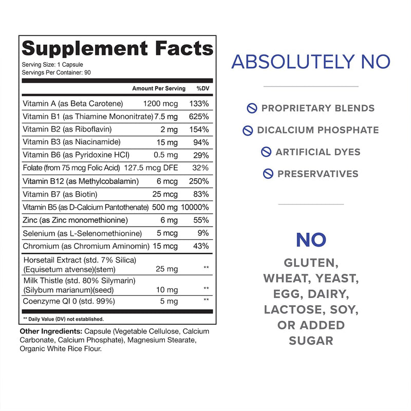 (2 Bottles) Acne Pills, Clear Skin Supplement for Teens & Adults | Vegan Friendly, All-Natural, Gluten Free Formula for Skin Clarity & Blemish Support, 90 Caps Each