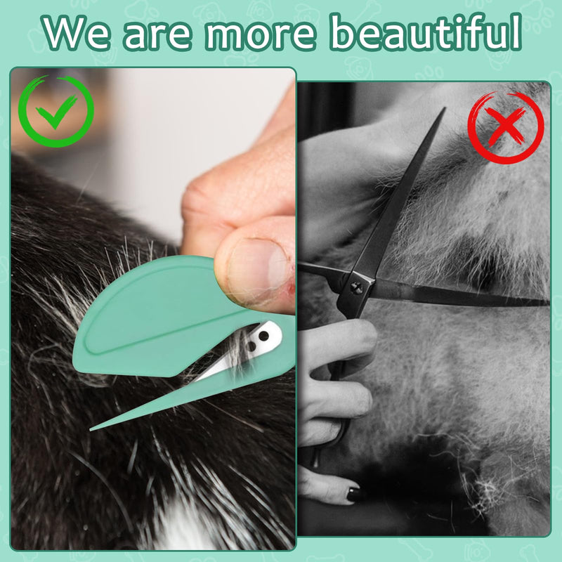 TECHEEL Pet Knotting Comb 10 Pieces Detangling Knife Cat Knot Comb Detangling Tool for Dogs Detangler with Steel Blade Pet Knot Opener Hair Removal Comb for Cat Dog Pet - BeesActive Australia