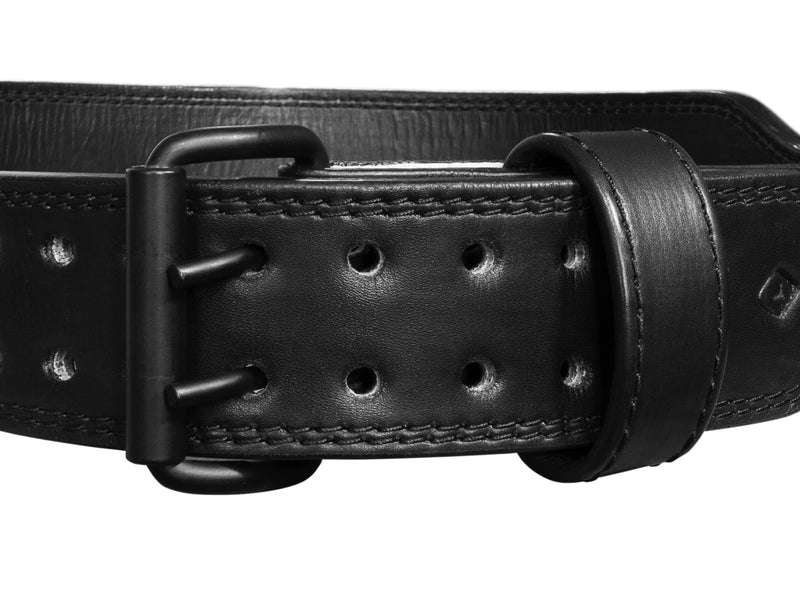 Gymreapers Leather Weightlifting Belt for Bodybuilding, Squatting, Lower Back Support & Back Pain - Real Leather, Adjustable Buckle Sizing - Men Women Black Medium - BeesActive Australia