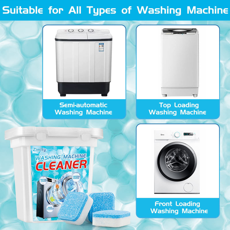 Washing Machine Cleaner Descaler 32 Tablets, Deep Cleaner Tablets for HE Front Load and Top Load Washers, Suitable for All Washer Machines - BeesActive Australia