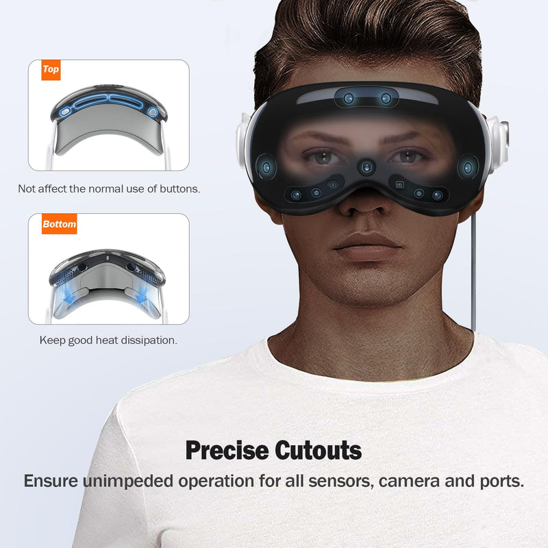 TiMOVO Protective Case Compatible with Apple Vision Pro, TPU Protective Cover for Vision Pro VR Headset Accessories, AR Clear Case Protective Shockproof Bumpers MR Accessories, Clear - BeesActive Australia