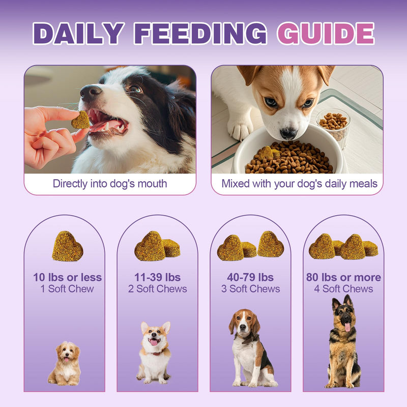 Dog Multivitamin Chewable 200 Ct Dog Vitamins and Supplements Containing Chondroitin Omega Probiotics Glucosamine for Dogs Skin and Coat, Hip & Joint, Heart, Liver, Brain, Eyes - Suitable for all dogs