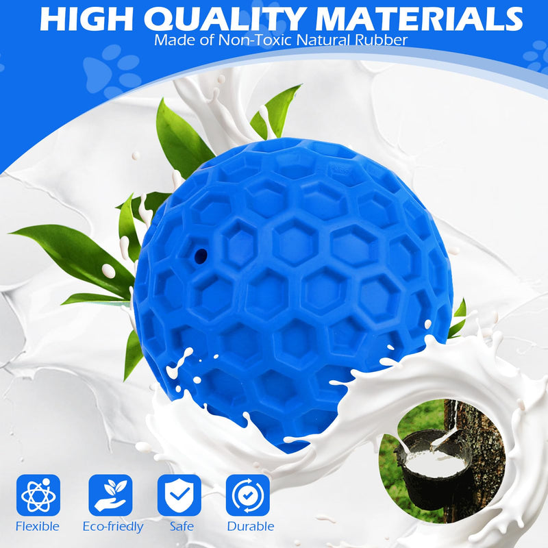 EXPAWLORER Interactive Dog Toys for Aggressive Chewers,Indestructible Dog Squeaky Balls,Funny Durable Tough Chew Toys for Large/Medium Breed Dogs Relieves Anxiety, Cleans Teeth(Blue) - BeesActive Australia