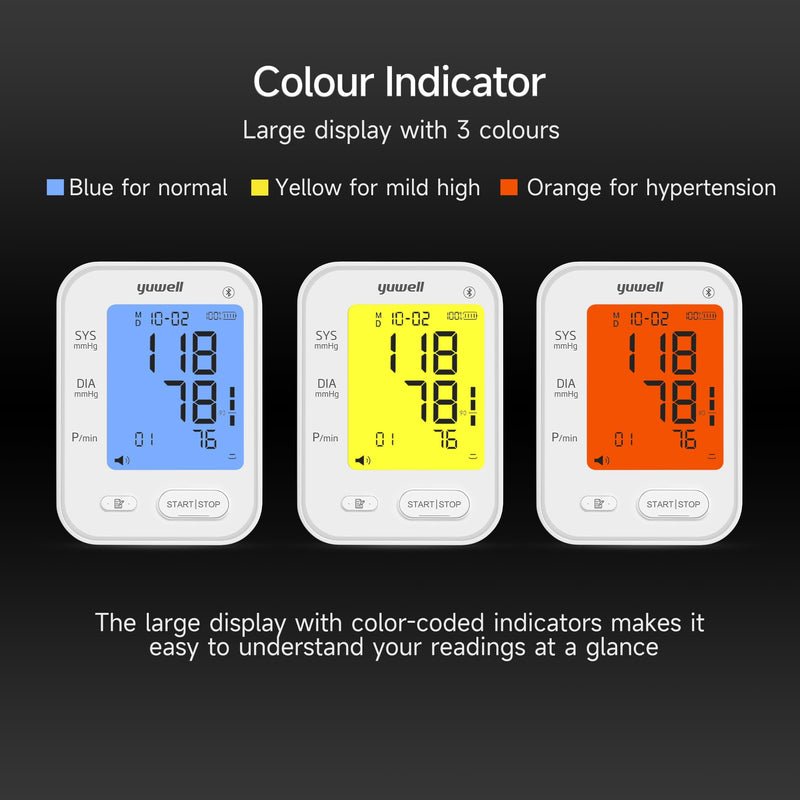 yuwell Bluetooth Blood Pressure Monitor, Extra Large Cuff for Home Use