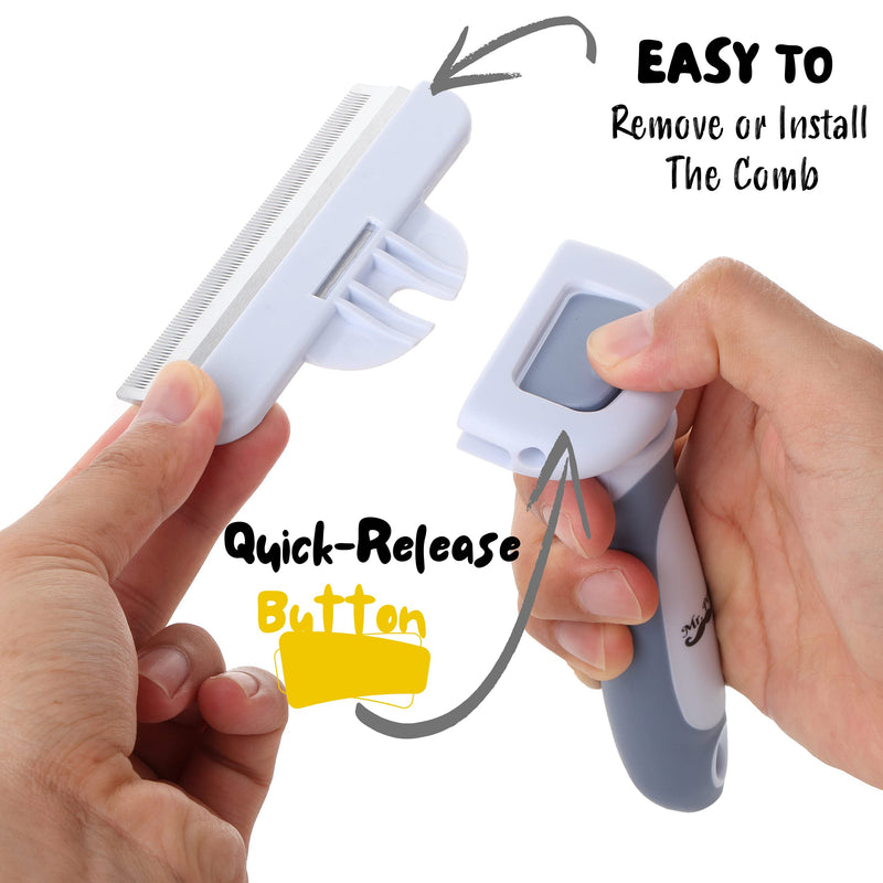 Mr. Pen- Dog Brush for Shedding, Stainless Steel Blade, Pet Grooming Brush, Dog Shedding Brush, Cat Brush for Shedding, Dog Grooming Brush, Dog Deshedding Brush, Cat Grooming Brush, Cat Shedding Brush - BeesActive Australia