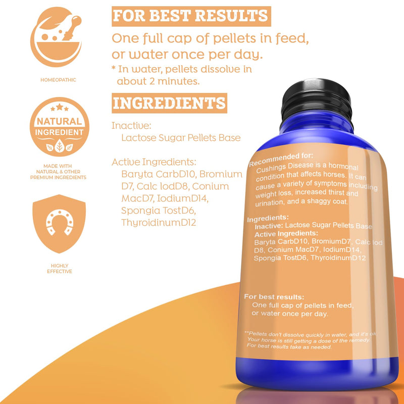 Healthy Animals 4Ever All-Natural Equine Digestive Supplement for Cushing’s Disease - Helps Prevent Further Horse Health Issues - Supplements for Horses - Homeopathic & Highly Effective - 300 Tablets - BeesActive Australia