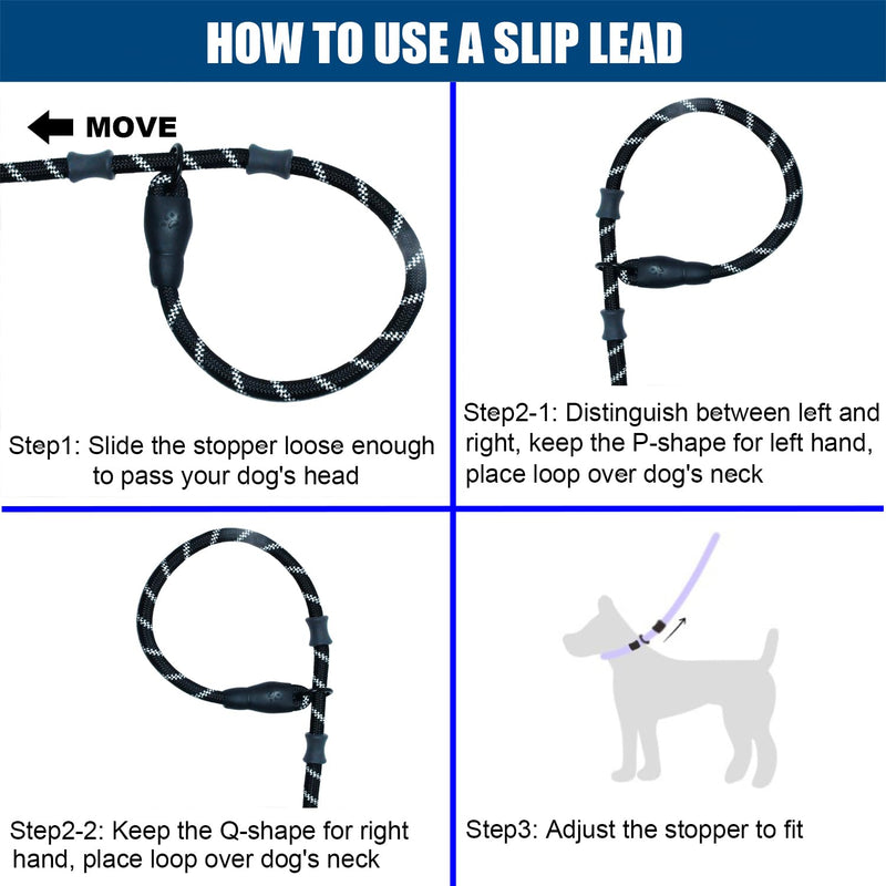 Hands Free Dog Leash Crossbody & Waist for Dog Walking, 13 ft 9-in-1 No Pull Heavy Duty Bungee Slip Lead Leash with 3 Padded Handles, Reflective & Tangle-Free for Large & Medium Dogs Black