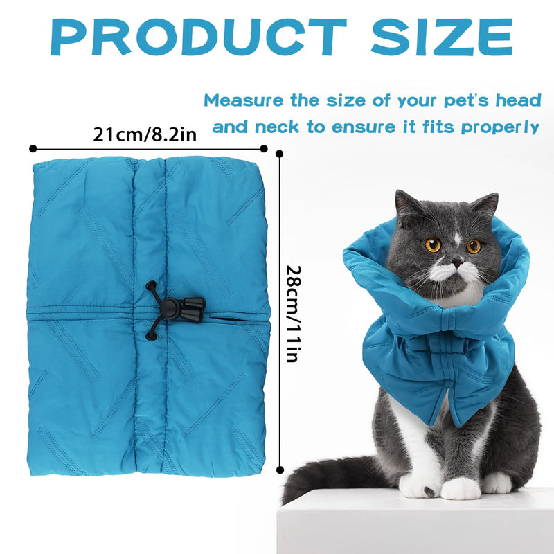 Huiyoulan Neck Brace Cat Protection, Adjustable Soft Cat Neck Brace, Elizabethan Collar, Post-Op Collar Protective Collar for Cats, Prevents Cats From Licking Wounds (S) - BeesActive Australia