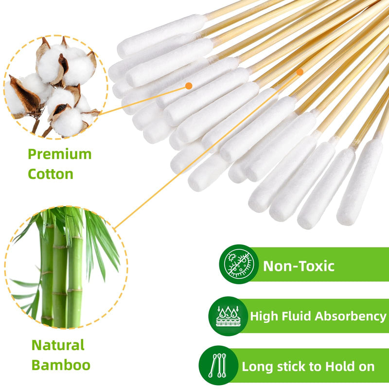 400 Pcs Dog Ear Cleaner Q Tips, 6 Inch Long Cotton Swabs for Dogs, Long Dog Q Tips for Dogs and Cats, Dog Ear Cleaning Swabs for Dog Ear Infection Treatment - BeesActive Australia