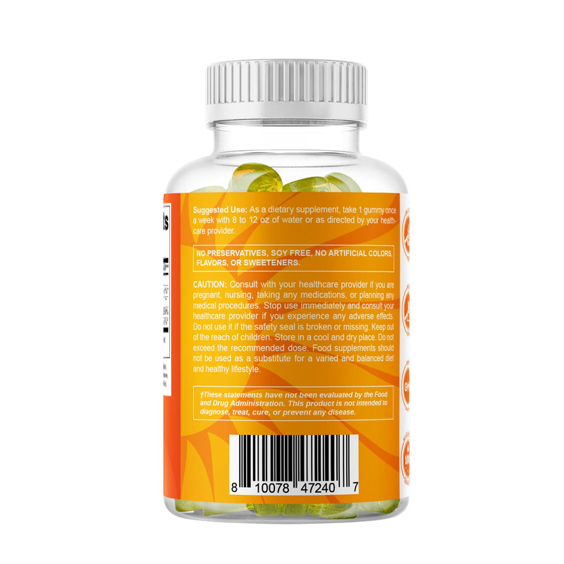 Vitamatic Vitamin D3 50,000 IU, 60 Natural Orange Flavor Gummies | 1250 mcg Cholecalciferol, Once Weekly Serving, Gluten Free, Non GMO 60 Count (Pack of 1)