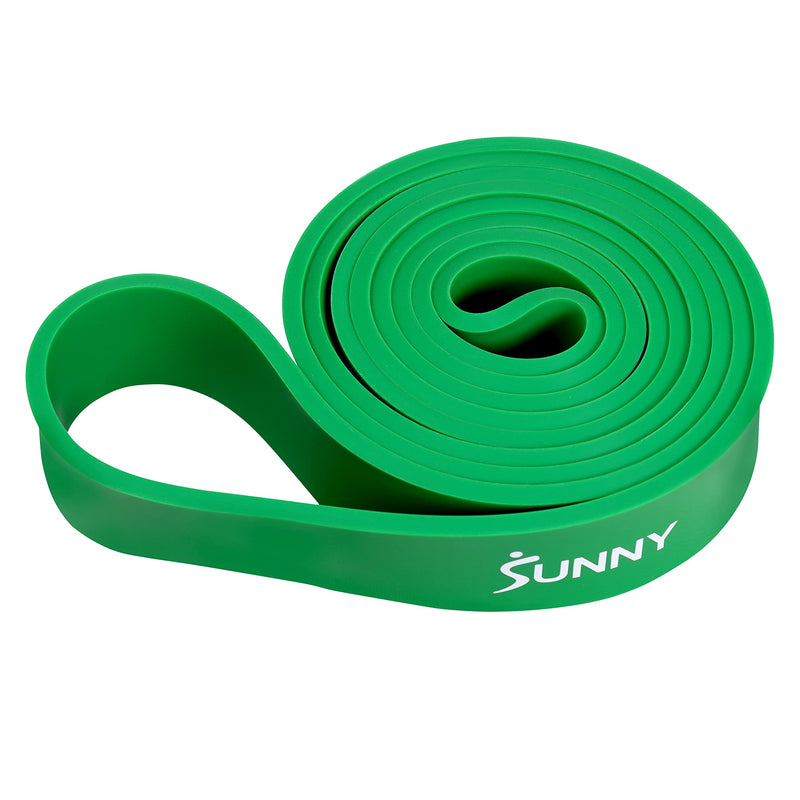 Sunny Health & Fitness Versatile Resistance Bands (Single or Combo Set) for Strength Training, Power Cage, Squat Rack, Home Gym, Body Stretching, Physical Therapy – 100, 140, 160, 180 & 10-75 LB Combo