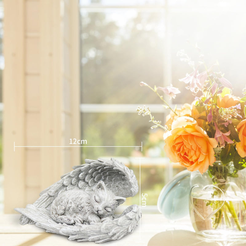 SZSMW Gravestone Cat - Decorative Cat - Memorial Stone Cat can be placed indoors on desks, bookshelves, bedside tables, as an outdoor garden decoration or as a souvenir gift - BeesActive Australia