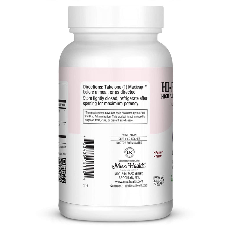 Maxi Health Hi-Po Dophilus Probiotics for Digestive Health & Immune Support – Probiotics for Women and Men with 10.5 Billion CFU – Kosher, Vegan, Non-Dairy, 60 Capsules 60 Count (Pack of 1)