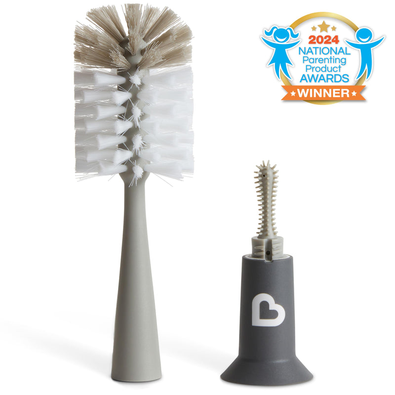 Munchkin® Bristle™ Bottle Brush, Modern Design, Grey