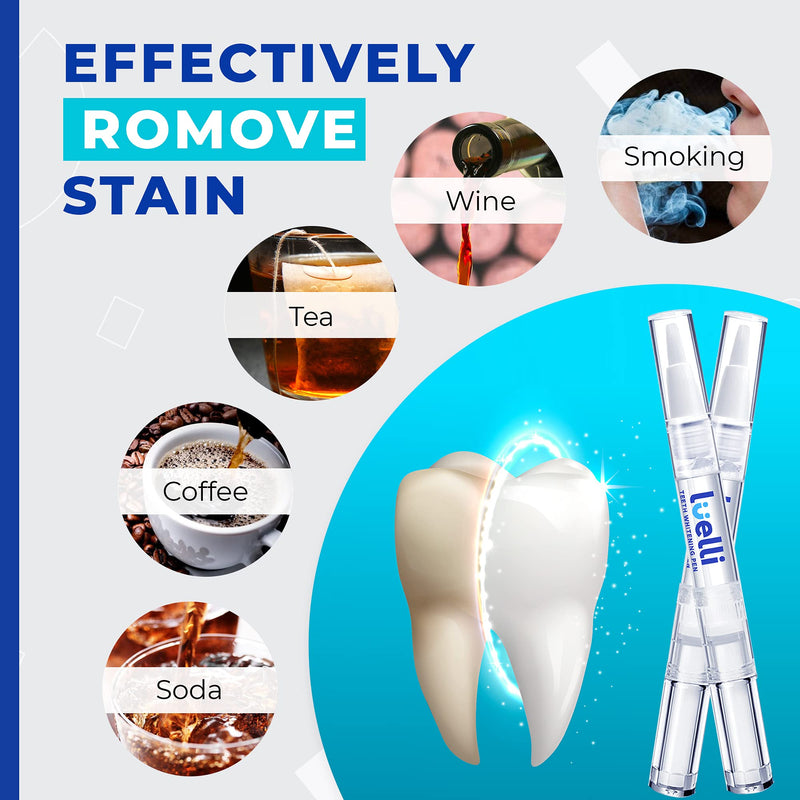 Teeth Whitening Pen for White Smile: 4 Pcs Teeth Whitening Gel - No Sensitivity Teeth Whitener Essence Pen - Tooth Stain Remover Pens with 35% Carbamide Peroxide - Best Teeth Whitening Kit for Adults Unflavored - BeesActive Australia