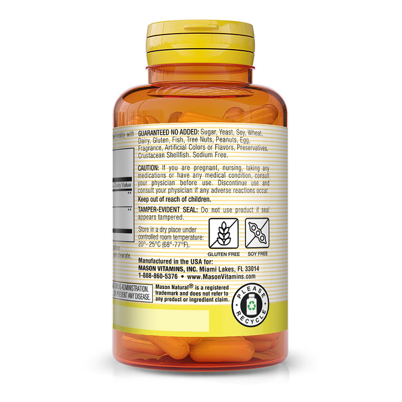 MASON NATURAL Milk Thistle/Cranberry Liver & Kidney Cleanser - Supports Healthy Liver & Kidney Function, Cleanse and Detox, 60 Capsules 60 Count (Pack of 1)