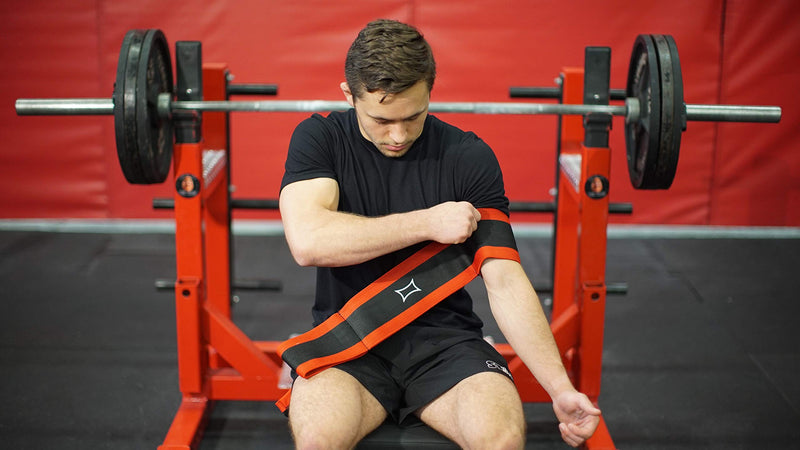 Sling Shot Mark Bell Push Up Exercise Assistance Workout Band for Men and Women to Assist with Bench Press, Dips, and Push Ups – (Level 1 Tension, Red/Black) XX-Large Red with Black - BeesActive Australia