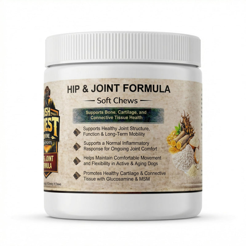 High Quest Hip & Joint Dog Supplement – Glucosamine, Chondroitin, Collagen & MSM Soft Chews - All Breeds and Sizes - 60 Chews