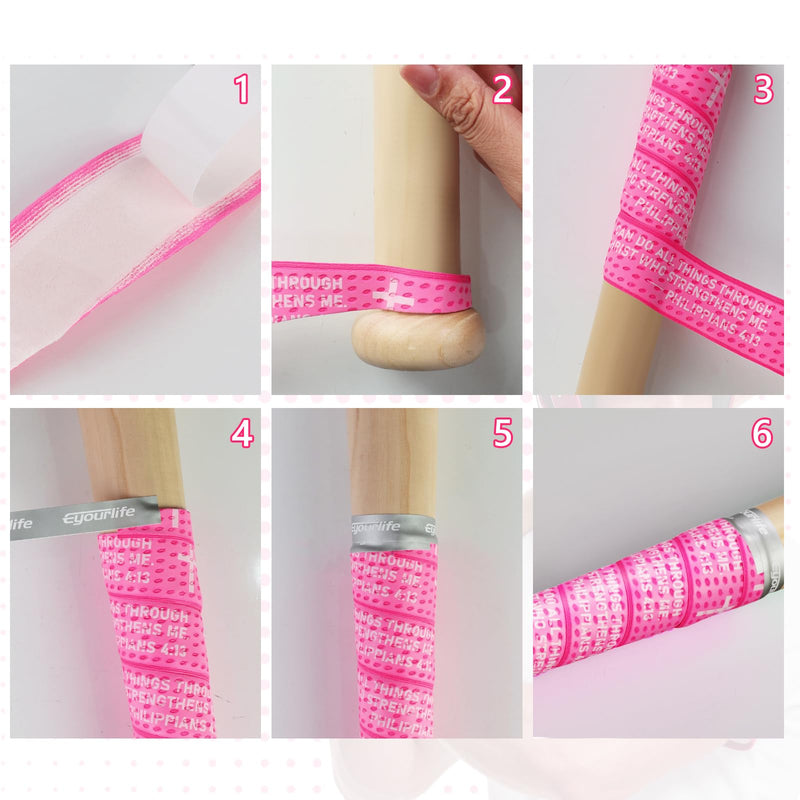 Eyourlife 2/4 Pack Baseball Bat Grip Bat Wraps for Baseball Lifestyle Softball Gifts Pro Feel Non-Slip Elite Batting Grip for Bats Players Pink PHILIPPIANS 4:13 - BeesActive Australia