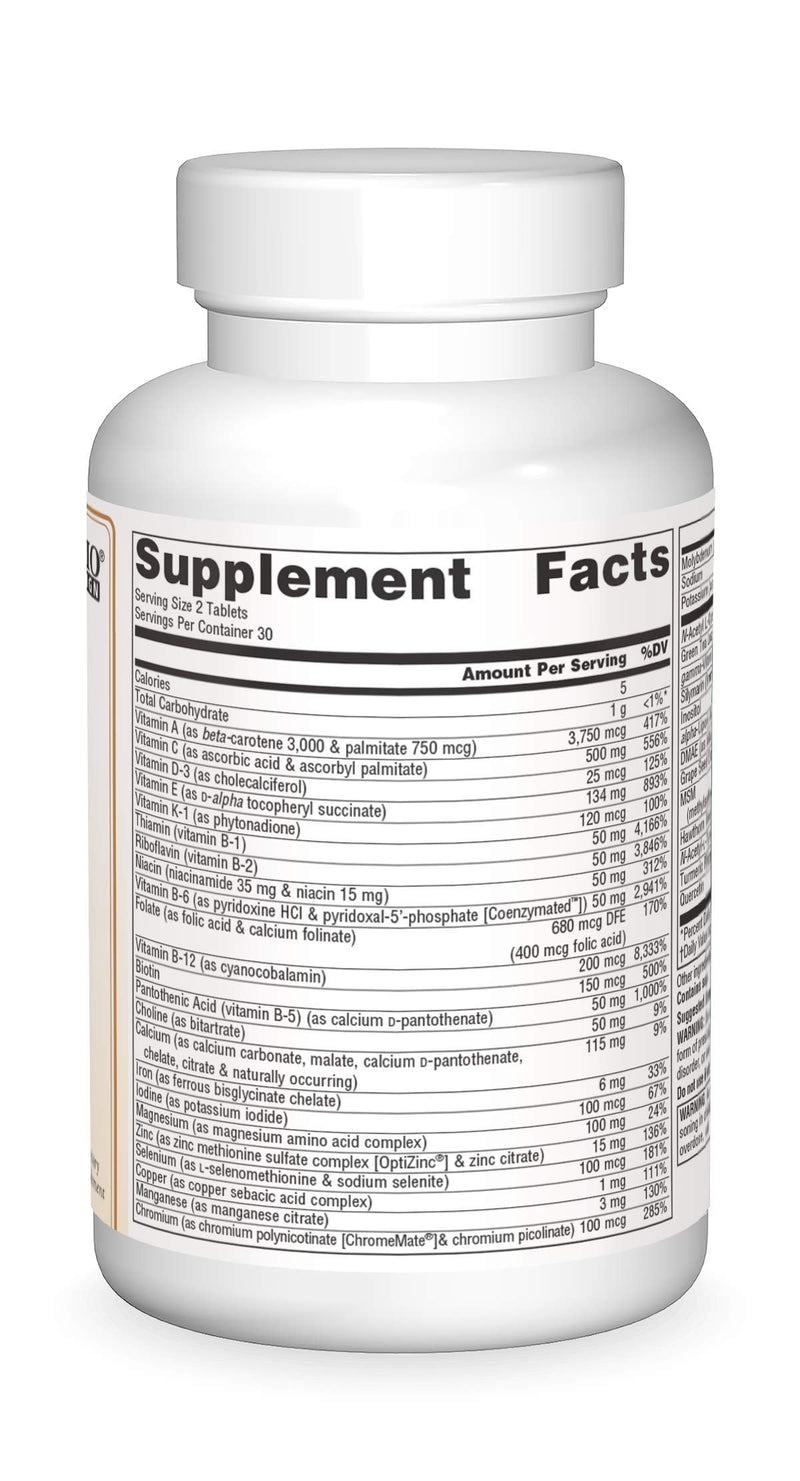 Source Naturals Life Force Multiple Daily Multivitamin, 60 Tablets | Bio-Aligned Formula® - Delivering 40+ Ingredients for Foundational Nutrition | Contains Soy*