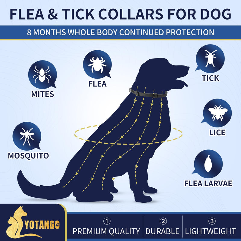 4 Pack Flea Collar for Dogs, Flea and Tick Collar for Dogs Puppies, 32 Months Flea and Tick Prevention for Dogs, Dog Flea Collar, Dog Flea and Tick Treatment-Black and Purple - BeesActive Australia