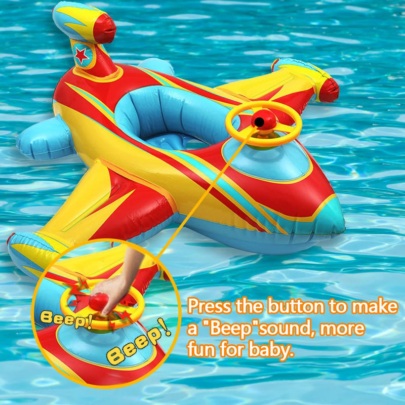 Baby Pool Float Swimming Float Boat with Steering Wheel Horn for Kids Toddlers Age 1-4 Boys Girls Inflatable Ride-ons Summer Pool Swim Ring Beach Supplies 2. Blue - BeesActive Australia