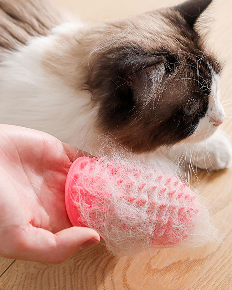 LOZTBUE 2pcs Self Cleaning Cat Brush, Silicone Cat Grooming Massage Hair Brush, Adjustable Cat Face Scratcher Table Legs Climbing Shelf, Dog Pet Scratching Gloves (Pink & Green) - BeesActive Australia