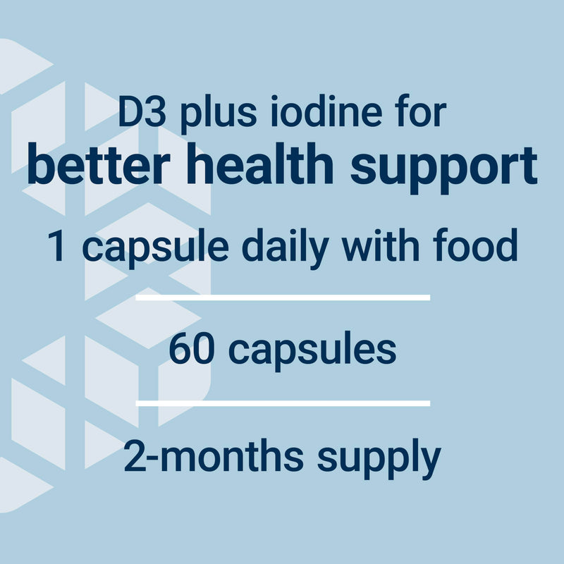 Life Extension Vitamin D3 with Sea-Iodine™, 125 mcg (5000 IU) – Immune Support, Bone Health, Thyroid Health – 1 Daily, Gluten-Free, Non-GMO – 60 Capsules
