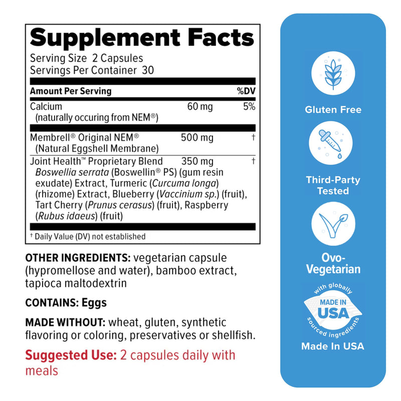 Redd Remedies, Joint Health Advanced, Helps Strengthen Connective Tissue and Cartilage, Fast-Acting Comfort with Boswellia Serrata and Turmeric, 60 Vegetarian Capsules Unflavored 60 Count (Pack of 1)