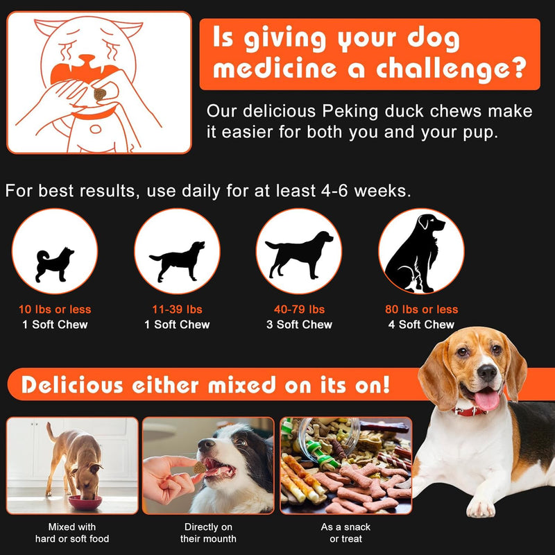 Daily Probiotics for Dogs - 120 Beef Flavored Soft Chews with Natural Pumpkin Powder for Healthy Gut & Sensitive Tummy. Reduces Scooting, Loose Stools, Smelly, Itchy Ears for Small, Medium, Large Dogs