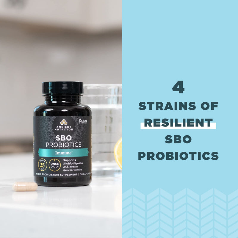 Ancient Nutrition SBO Probiotics Daily Immune, 25 Billion CFUs* Once Daily 30 Count