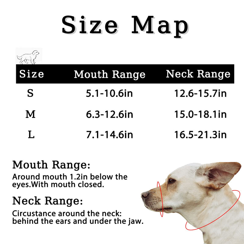 Dog Head Collar with Silk Thread, Soft and Adjustable Head Halter Collar for Small Medium Large Dogs in Striped Pattern(M,Blue) Blue - BeesActive Australia